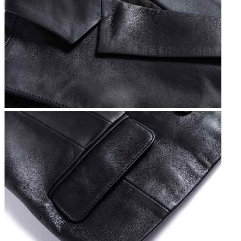 Genuine Leather Vest Jacket Soft Chic