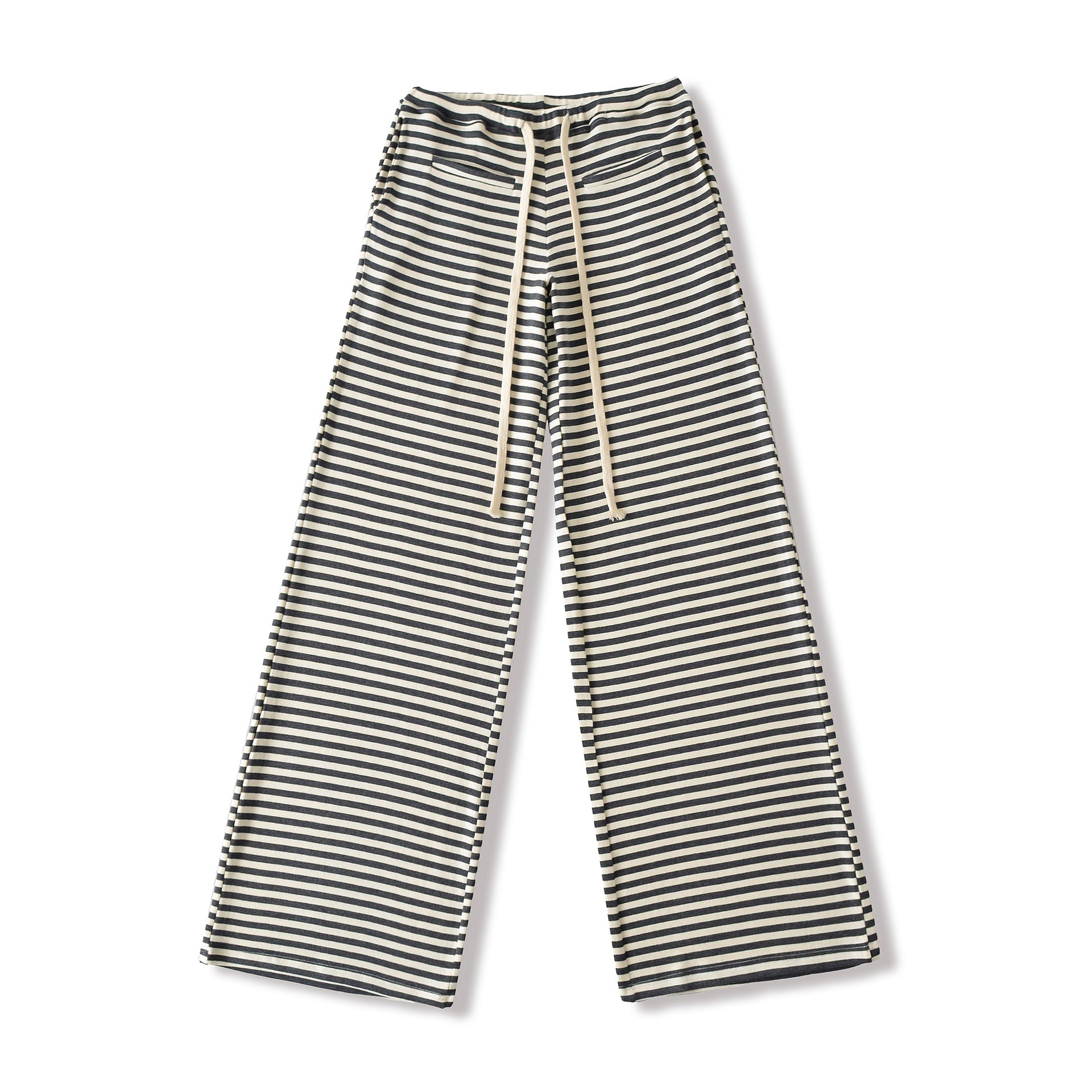 Drawstring elastic waist loose wide leg lazy pants casual pants