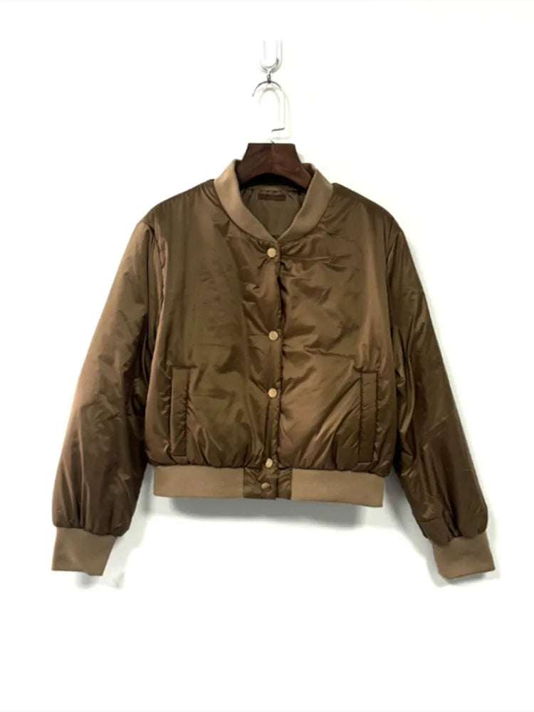 Stand Collar Short Parkas Coat