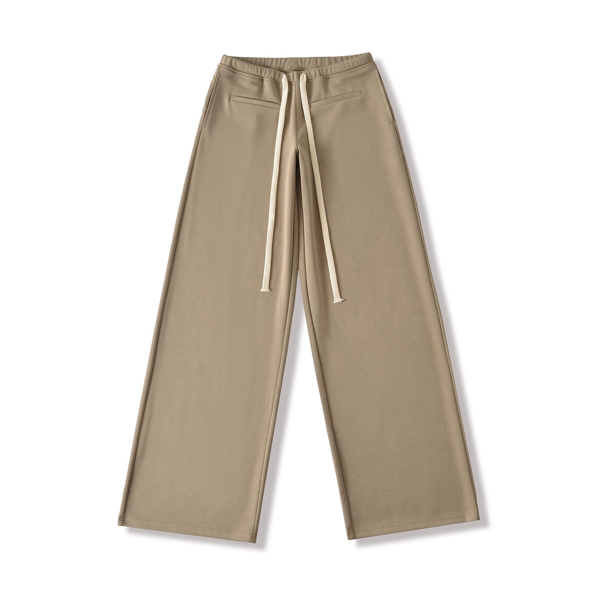 Drawstring elastic waist loose wide leg lazy pants casual pants