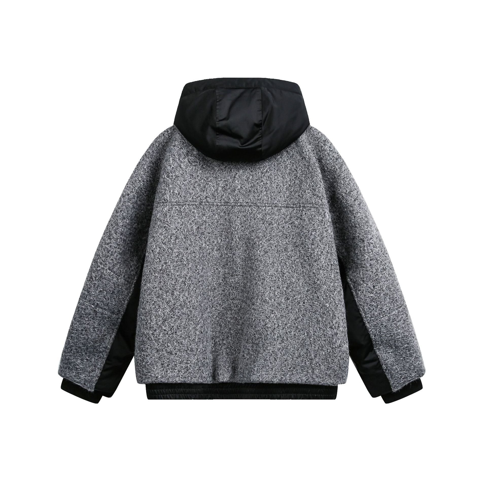 Two-Piece Wool Blend Hooded Down Coat