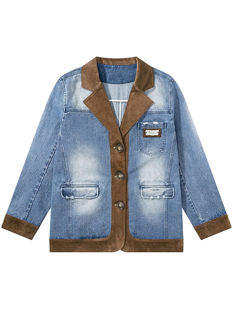 Denim Splice Suit Vintage