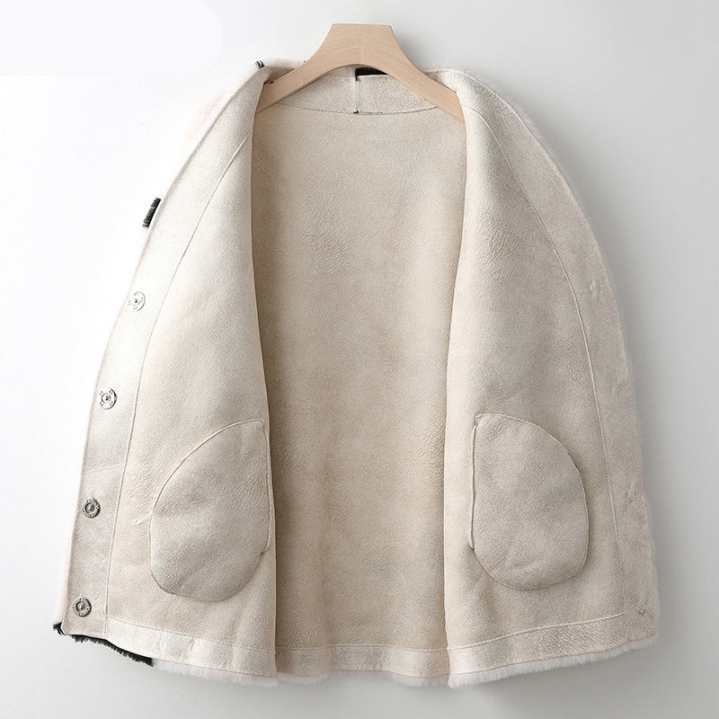 New Lamb Wool Coat Women's Fur All In One Sheep Shearling Young Grain Wool Fur Coat