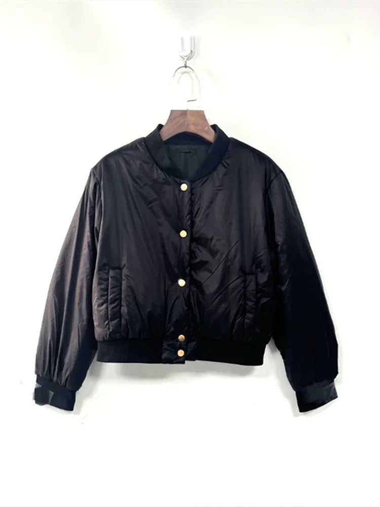 Stand Collar Short Parkas Coat