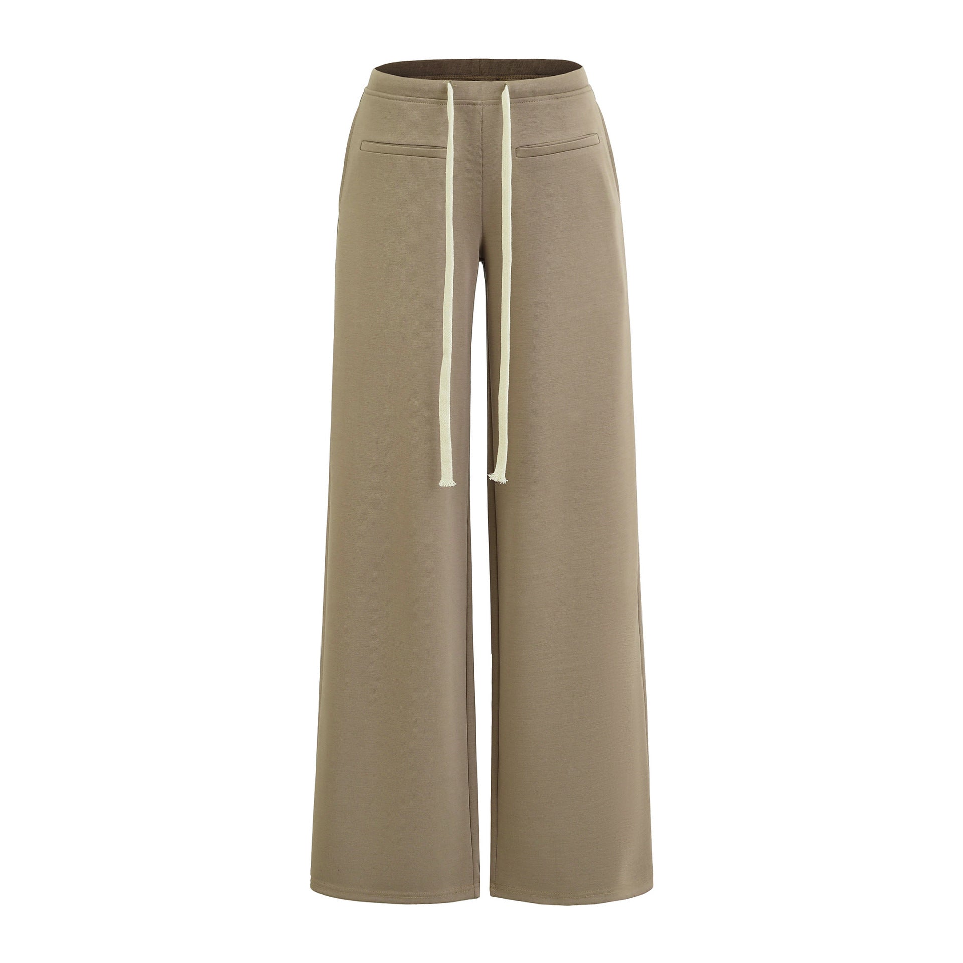 Drawstring elastic waist loose wide leg lazy pants casual pants