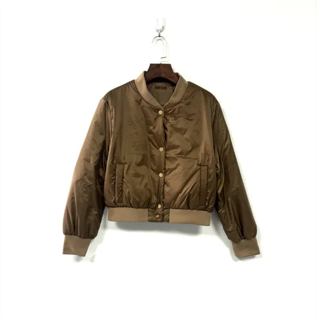 Stand Collar Short Parkas Coat